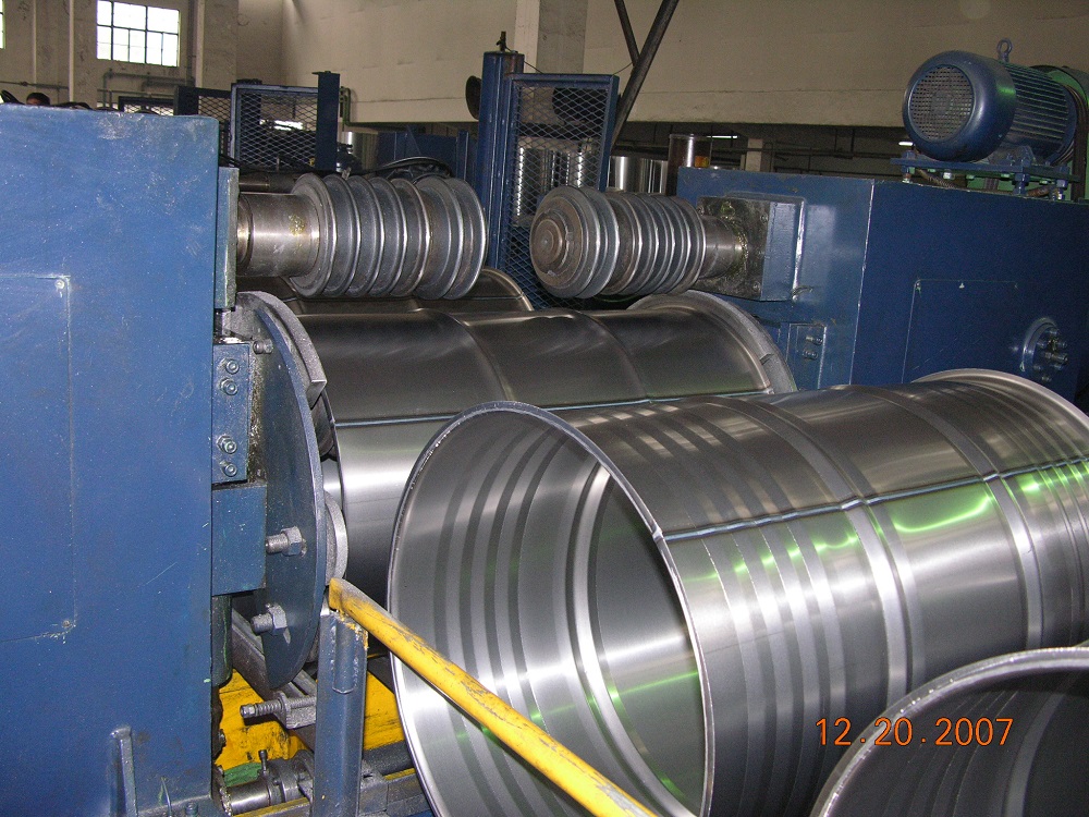Steel barrel making line